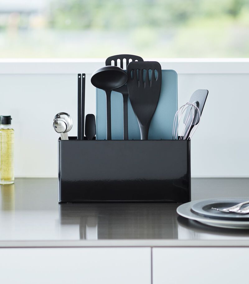 Utensil & Thin Cutting Board Holder - Steel image number 3