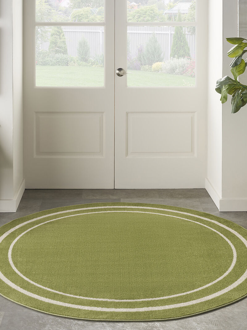 Nourison Essentials NRE02 Green/Ivory 6' x Round Rug