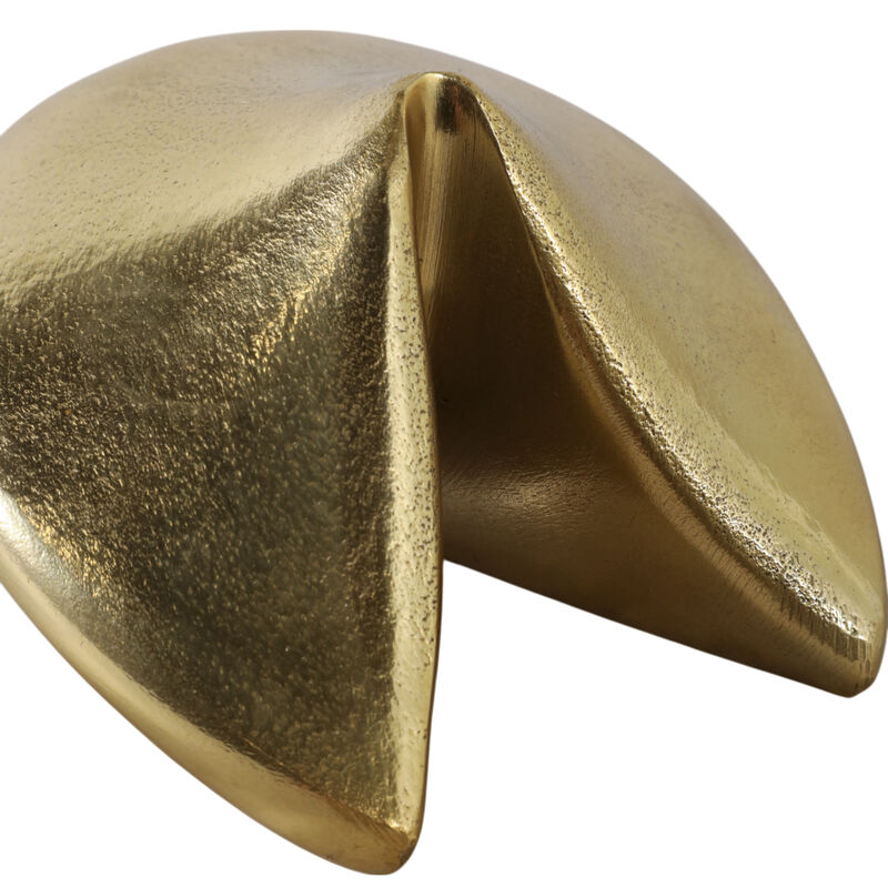5" Metal Fortune Cookie, Gold image number 4
