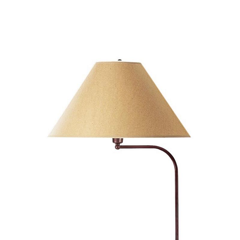 3 Way Metal Floor Lamp with and Adjustable Height Mechanism, Brown - Benzara
