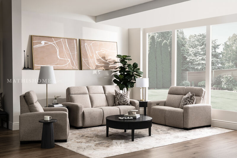 Acadia Power Reclining Loveseat with Adjustable Headrest image number 1