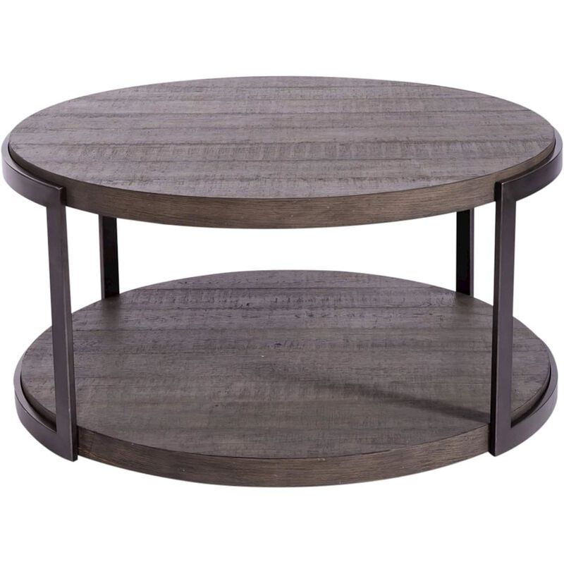 Liberty Furniture Modern View Round Cocktail Table in Gauntlet Gray image number 3