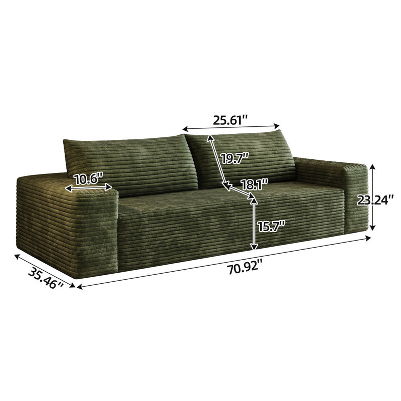 3-Seater Fabric Sofa image number 2