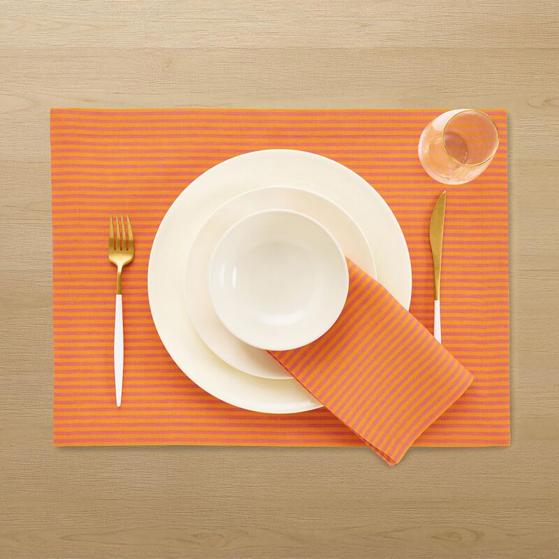 Linen Dinner Napkins - Narrow Stripe image number 1