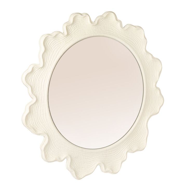 Faux Bois Metal Wall Mirror
