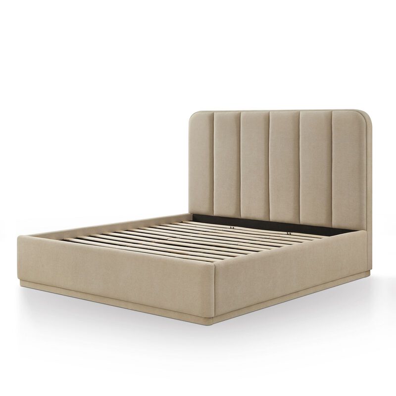 Parker Cream Chenille King Bed image number 4