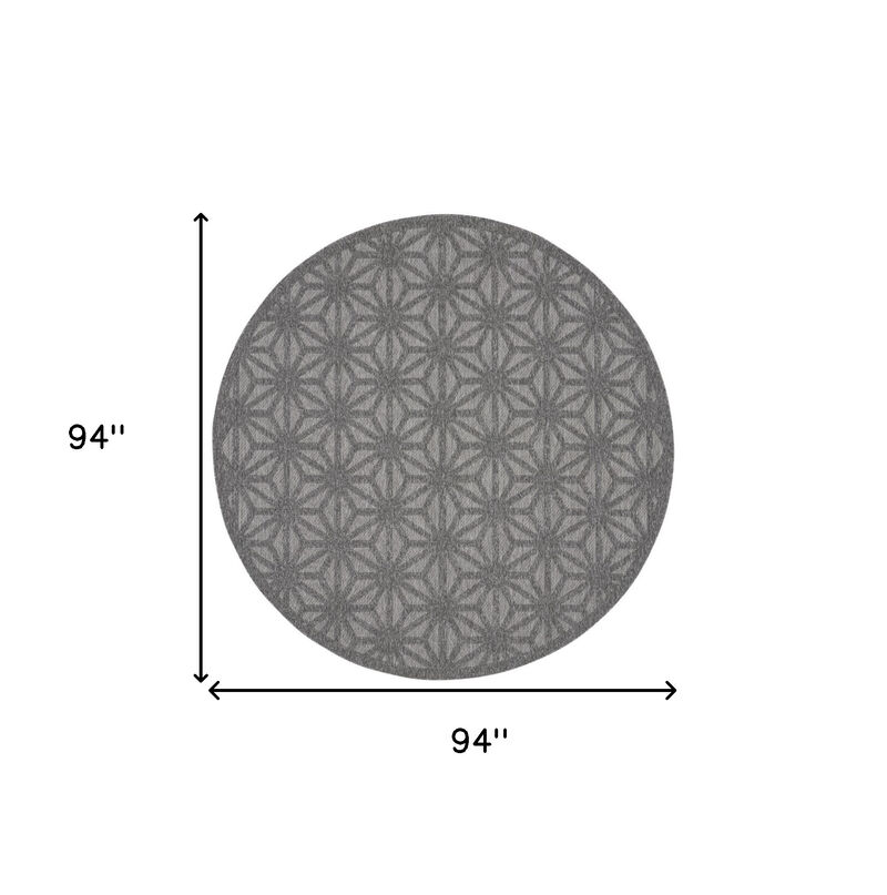 HomeRoots Round Geometric Indoor Outdoor Area Rug image number 3