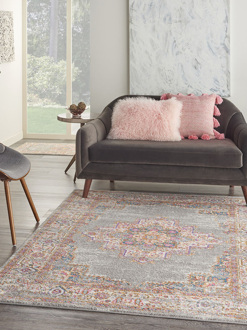 Passion PSN03 Gray 5' x Round Rug image number 8