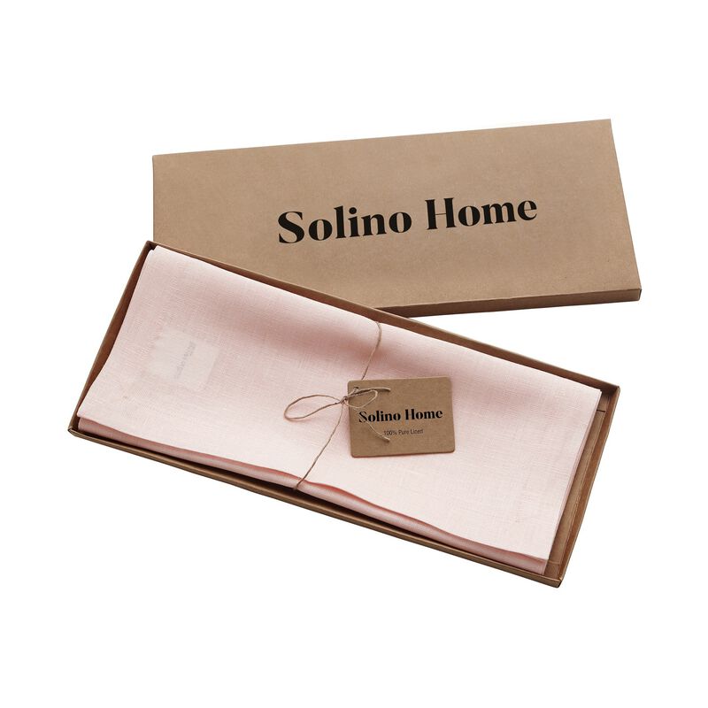Solino Home Fete 100% Linen Table Runner &ndash; Handcrafted, Machine Washable, Perfect for Holiday and Everyday Dining