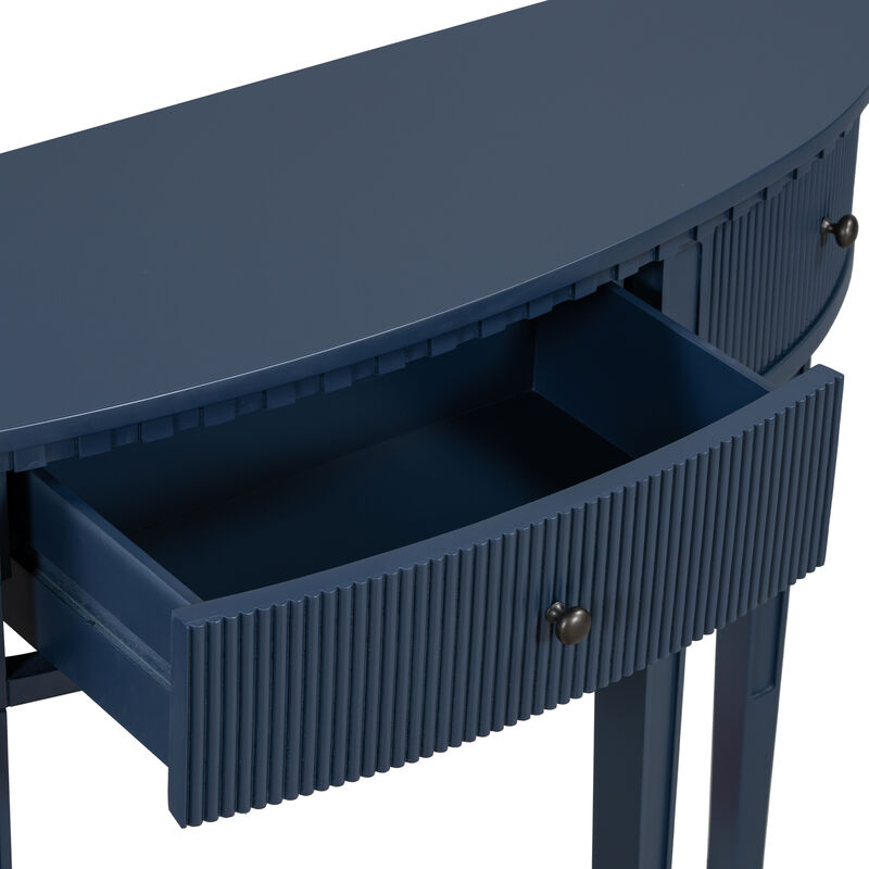 Merax Minimalist Pine Veneer Console Table