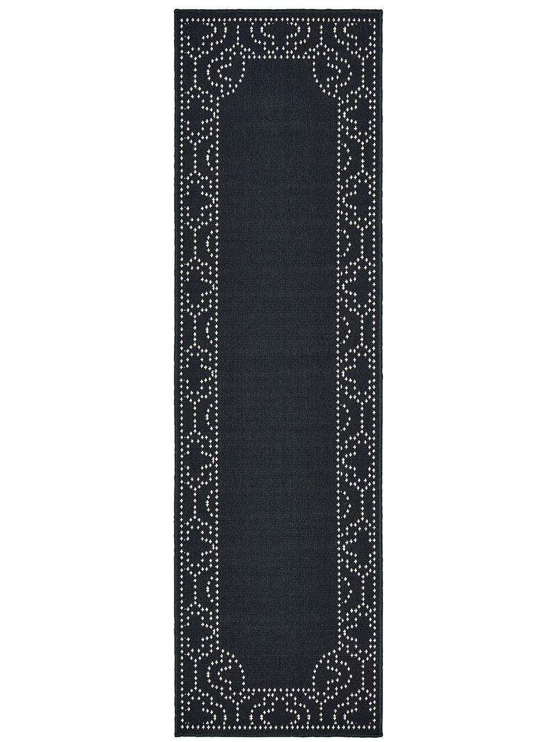 Marina 2'3" x 7'6" Black Rug image number 0