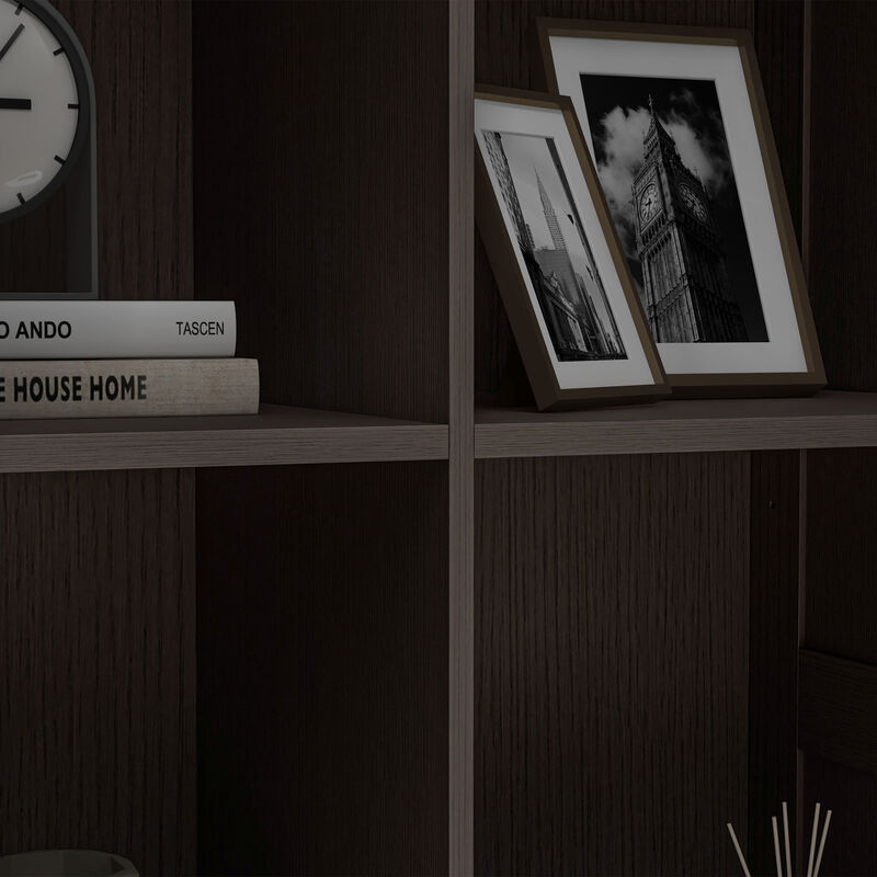 HOMCOM Storage Cabinet w/ Storage Shelves, Pantry Cupboard Cabinet, Coffee