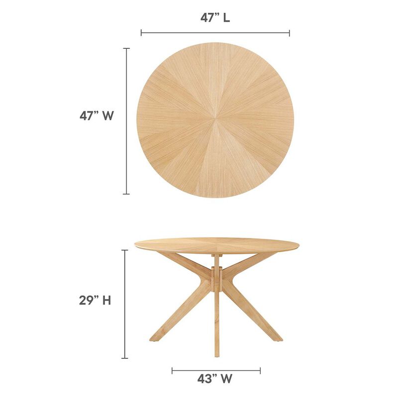 Crossroads 47" Round Wood Dining Table image number 1