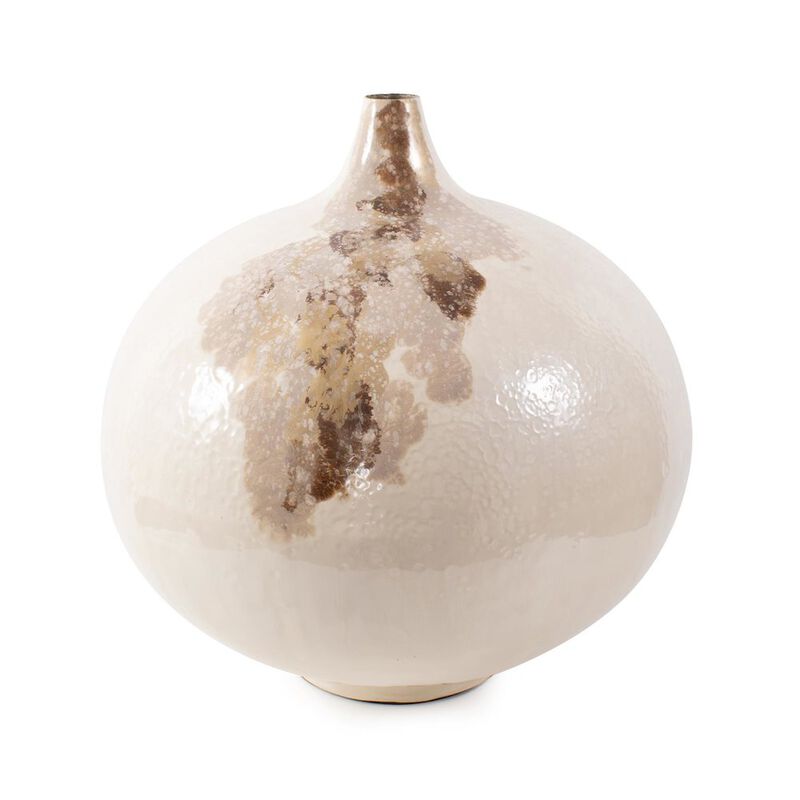 Howard Elliott Petrini Tuscan Small Round Iron Vase image number 2