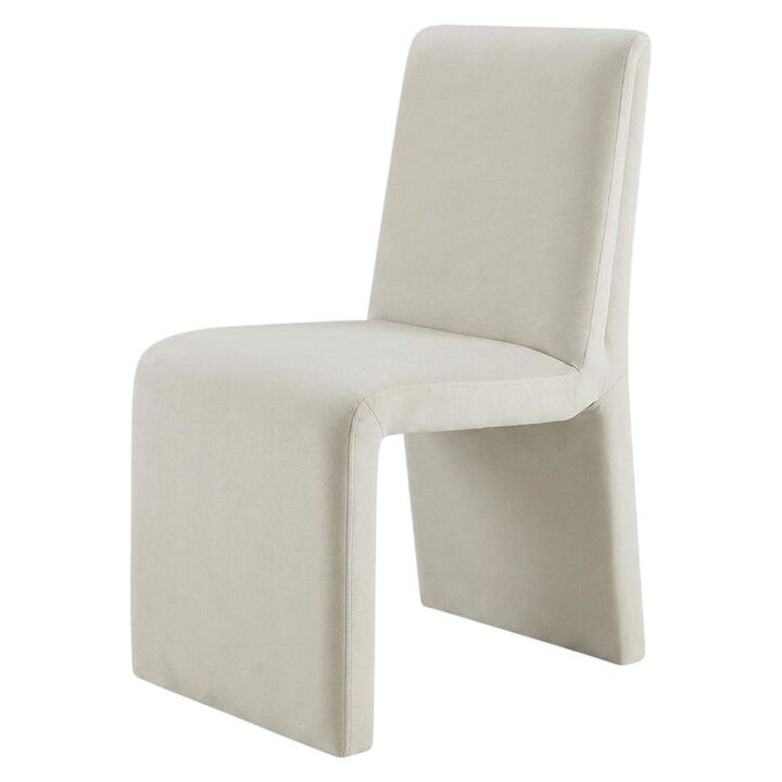 Upholstered Performance Velvet Dining Side Chair, Chocolate