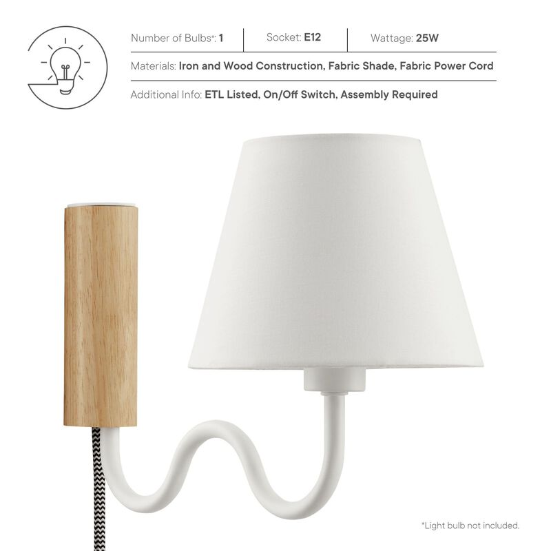 Sunlit Squiggle Arm Wall Sconce image number 3
