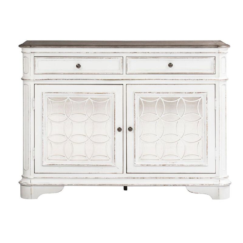 Liberty Furniture Solid Wood Buffet Cabinet with Storage, Sideboard for Dining Room, White image number 4