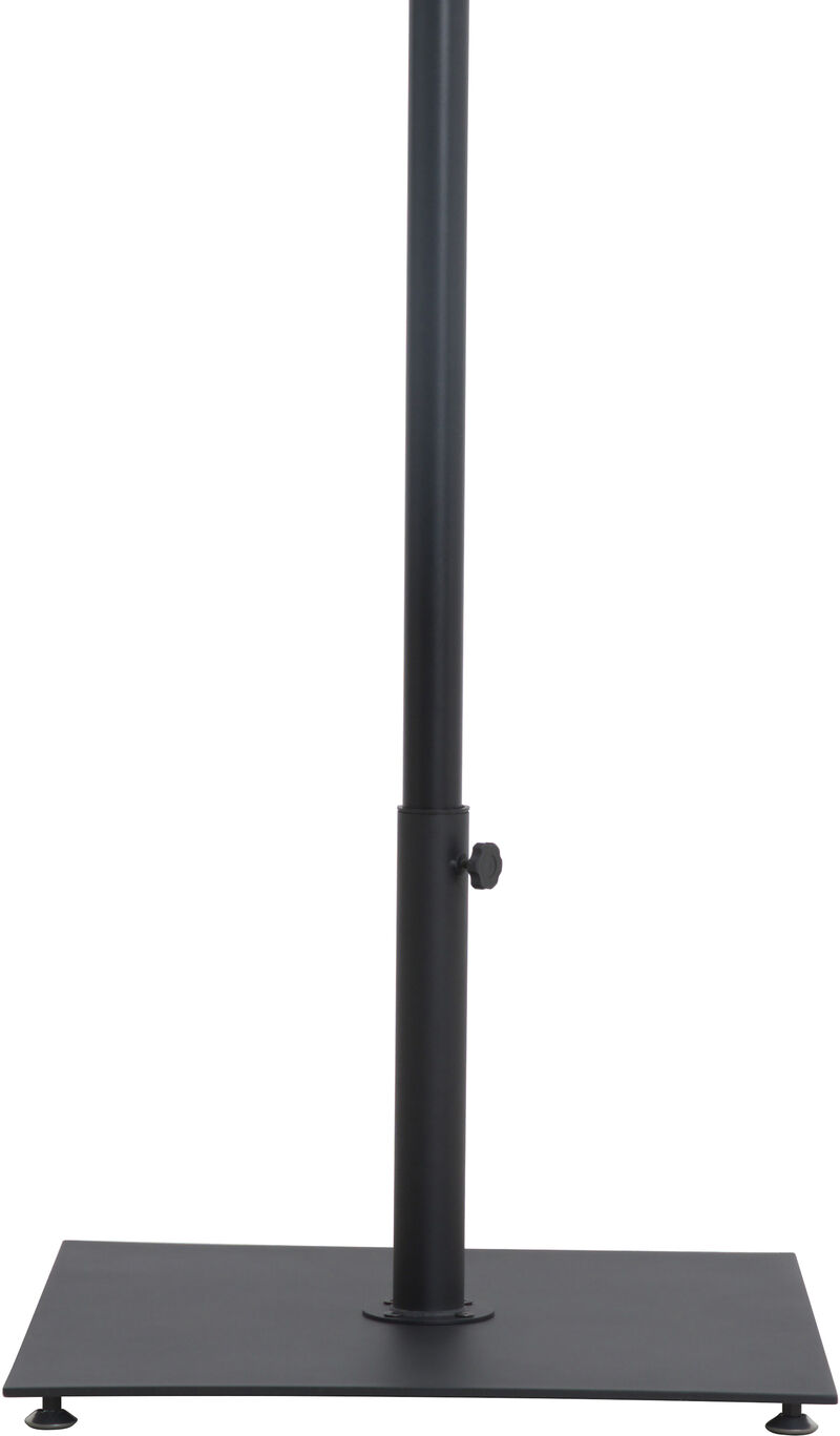 Meridian Furniture Fiji Beige Fabric / Matte Black Aluminum Patio Umbrella with Base Sets image number 4