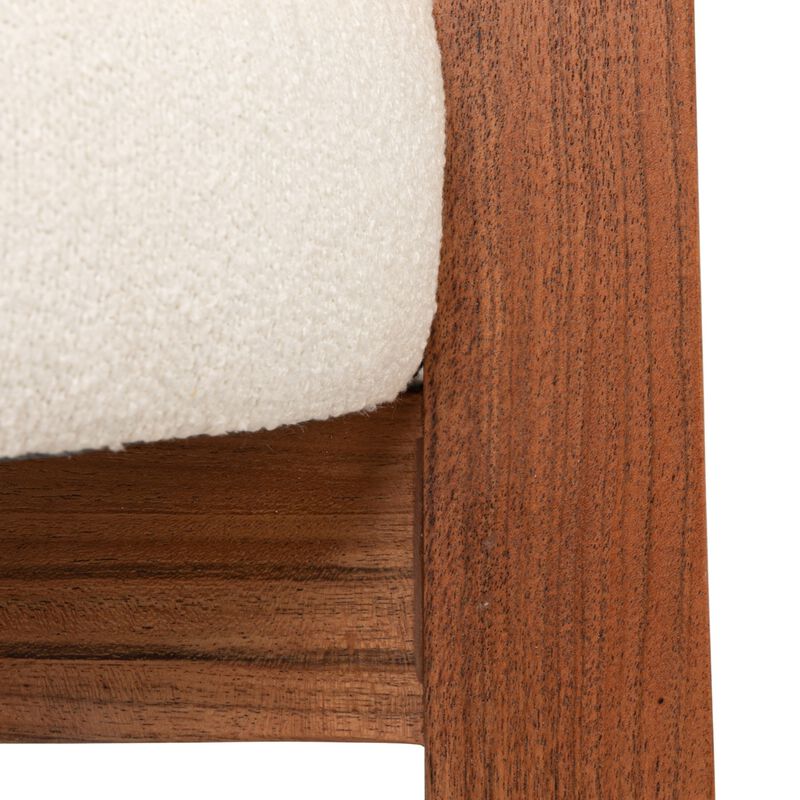 Acacia Wood & Boucle Counter Height Bar Chair image number 7