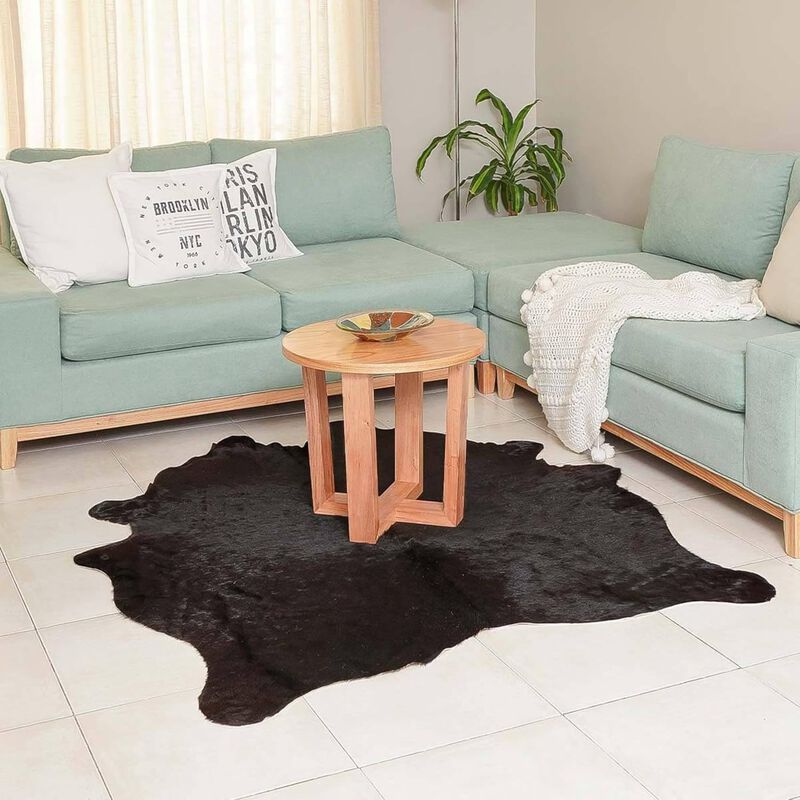 Premium 100% Genuine Cowhide Rug (4-5 Ft) Hand-Picked Leather Area Rug, Cozy, Unique, and Durable – From Argentina