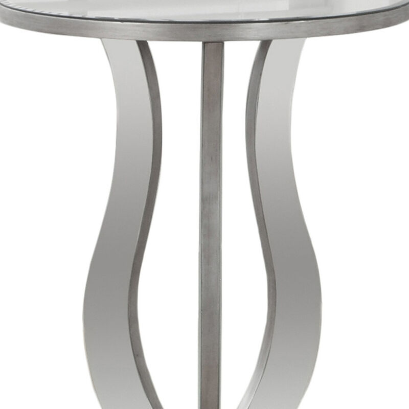 Scandinavian-Inspired Round End Table &ndash; Smooth Wood Finish with Stable Frame image number 3