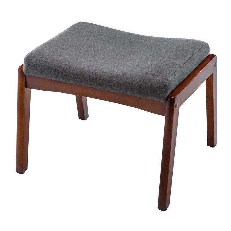 Convenience Concepts Designs4Comfort Natalie Accent Ottoman Stool Dark Gray