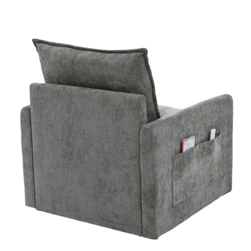 Secra Modern Chenille Swivel Accent Chair image number 8