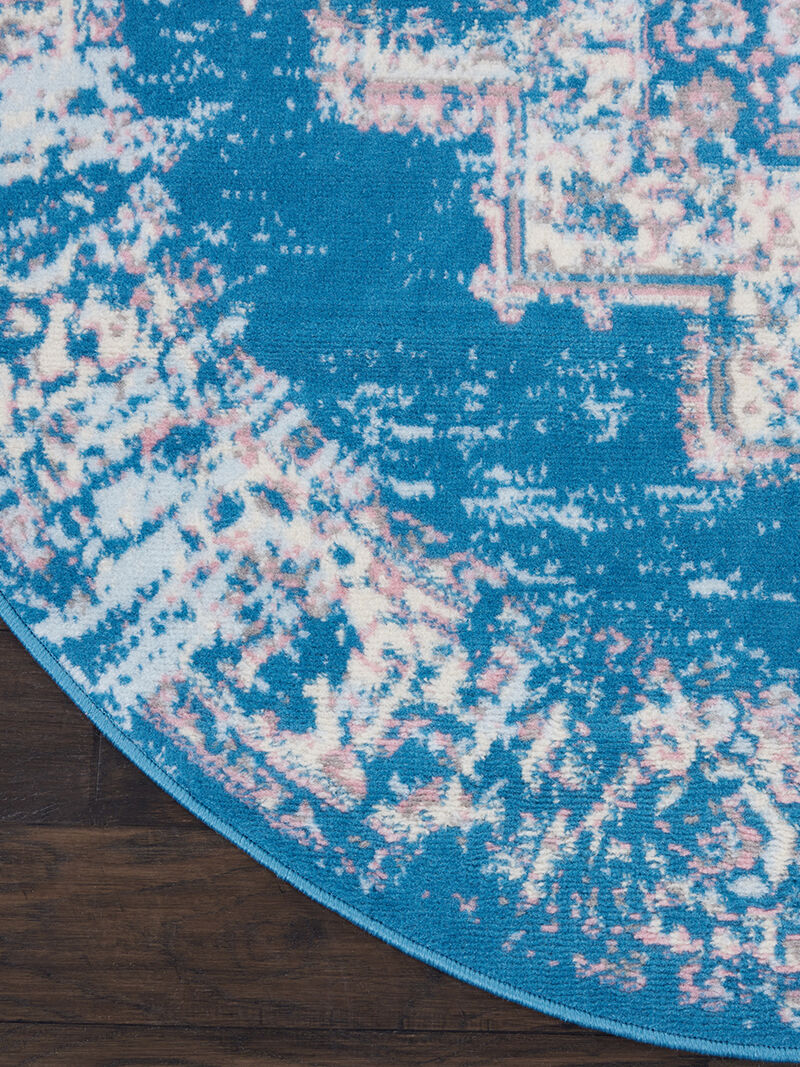 Grafix GRF14 Blue 5'3" x Round Rug