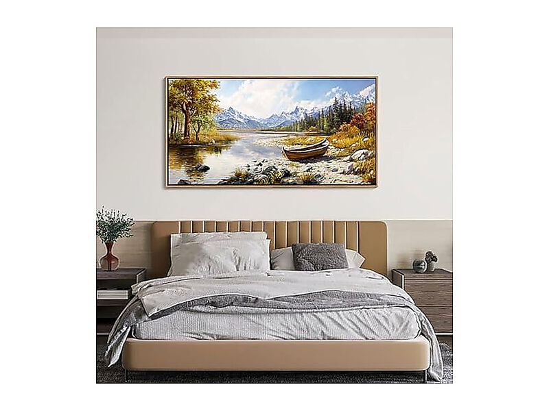 Fall Mountain Landscape Wall Art Nature Forest Canvas Living Room Bedroom Dining image number 2