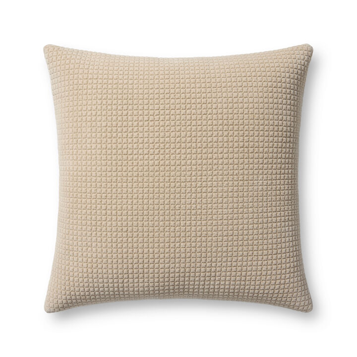 PLL0130 Ivory 22''x22'' Cover Only Pillow