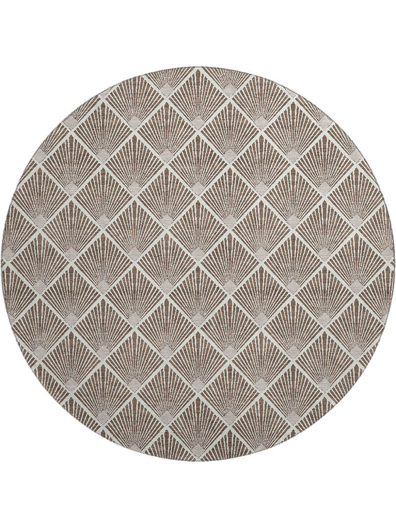 The Reserve TR9 Brown 8' Round Rug