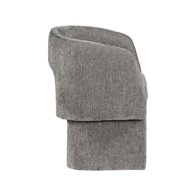 Meridian Furniture Emmet Grey Chenille Fabric Dining Chair / Accent Chair