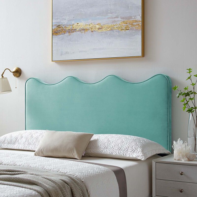 Athena Performance Velvet Twin Headboard image number 1