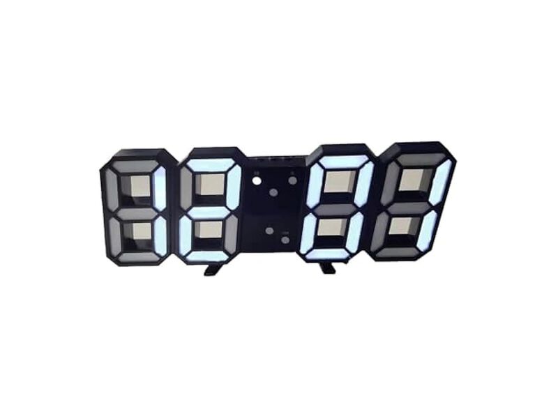 LED Table Minimalist Mounted Alarm Wall Clock Black Office Decor image number 1