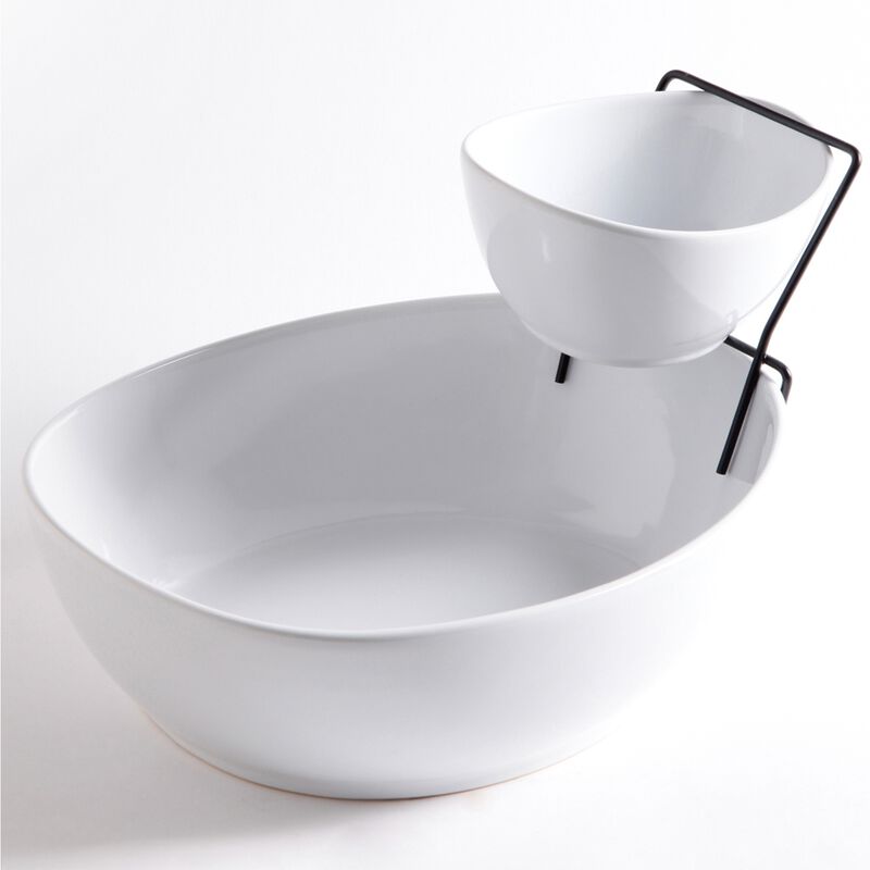 Gibson Elite Gracious Dining 2 Tier Chip and Dip Server Set