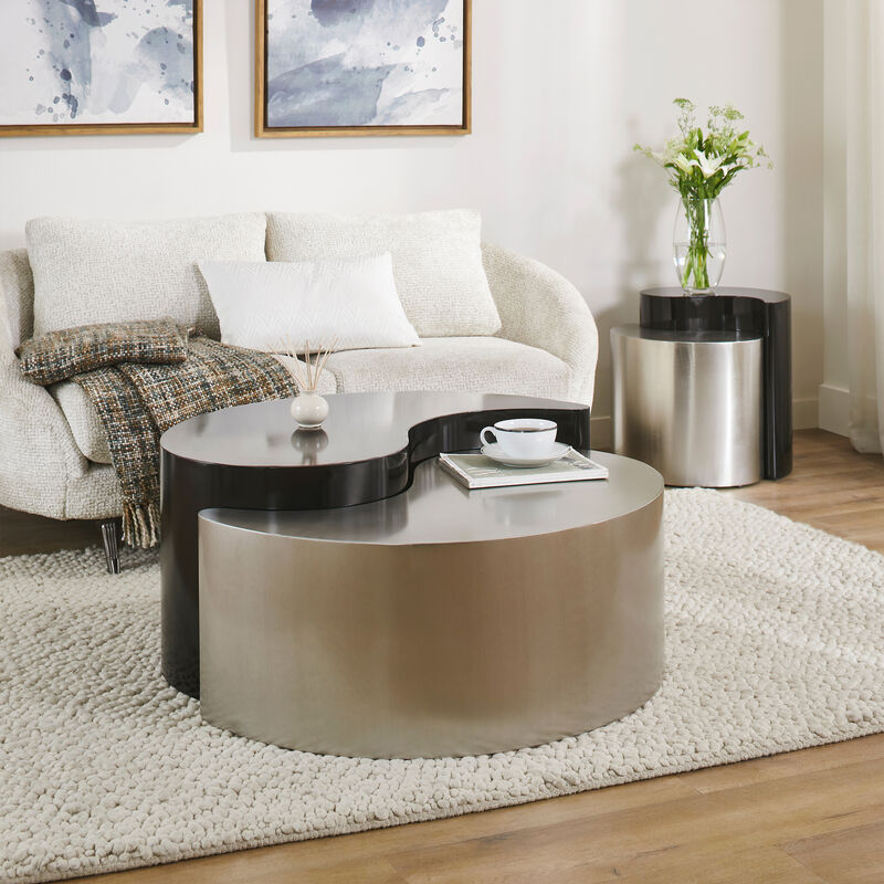 Zenavique Black & Gold Yin-Yang Coffee Table image number 6
