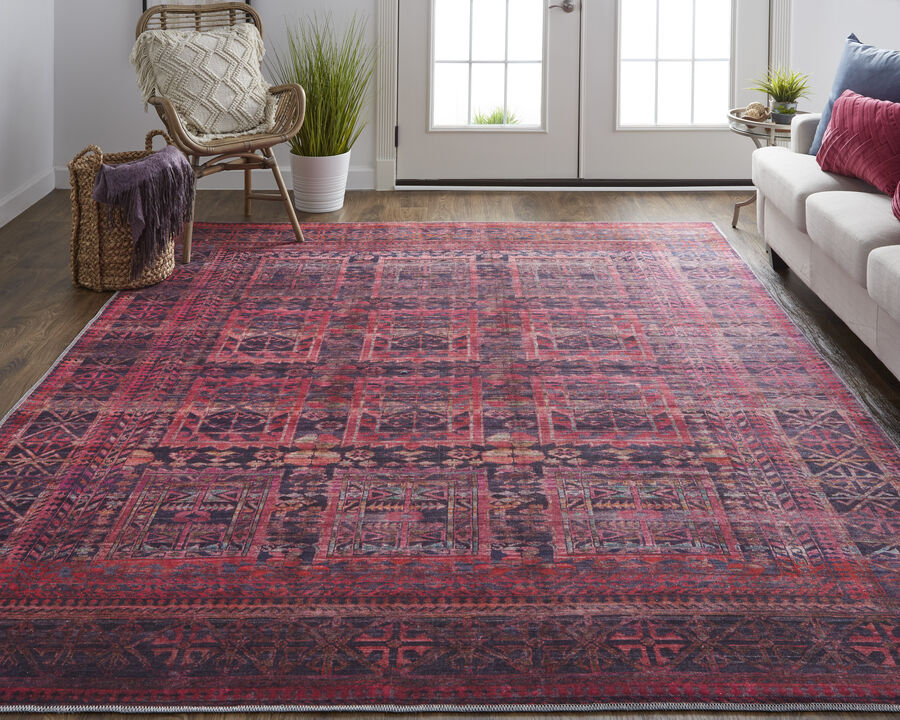 Voss 39H9F Red/Gray 2' x 3' Rug