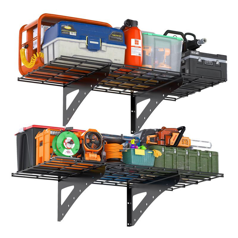 Clihome 24*48 Inch Wall Mounted Wall Shelf，Heavy-Duty Metal Multi Functional Storage image number 1