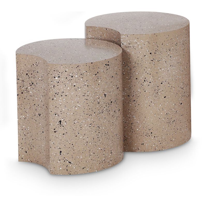 Meridian Furniture Dimple Taupe End Table