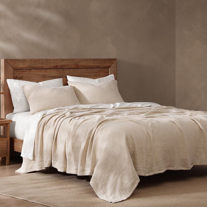 Cotton Voile Sable King Blanket Set
