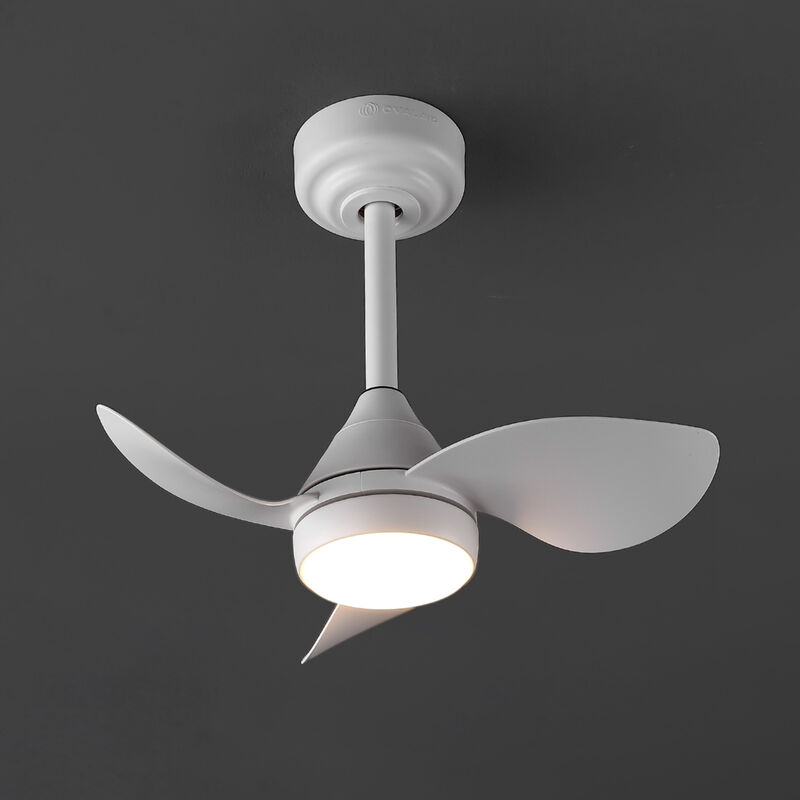 Albini 22" Contemporary Minimalist 6-Speed Metal Mobile-App/Remote-Controlled Dimmable Smart Integrated LED Ceiling Fan