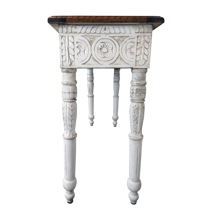 Alex Hamilton Bay Hand-Carved Console Table