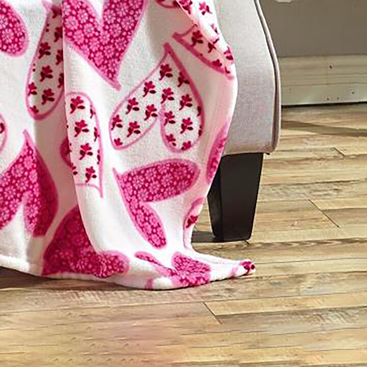 Plazatex Christmas Sloth Micro plush Decorative All Season Pink Color 50" X 60" Throw Blanket