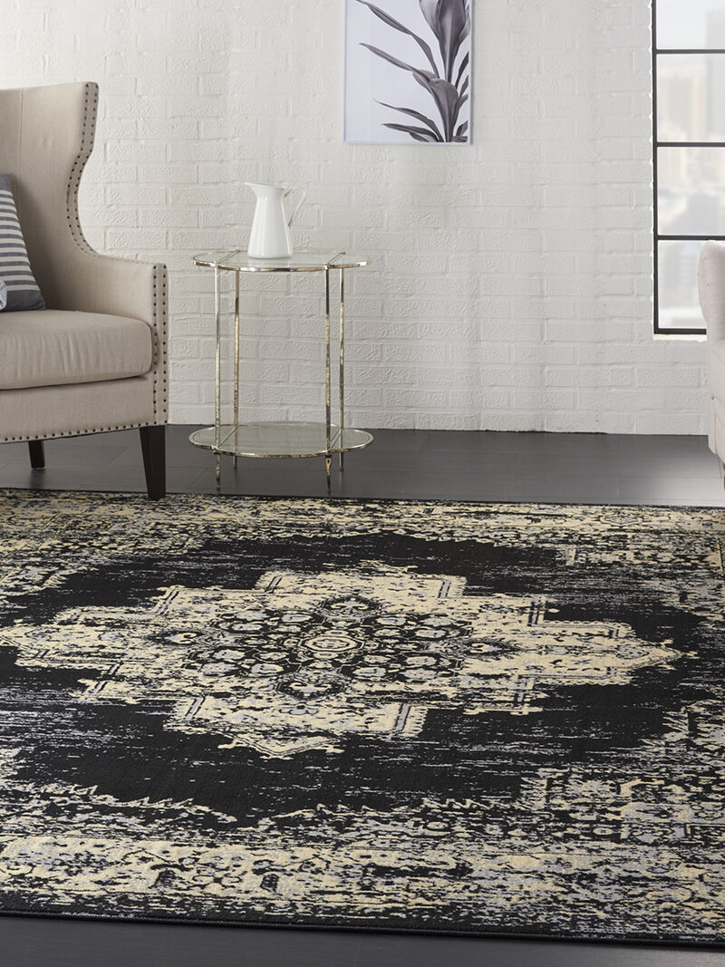 Grafix GRF14 Black 7' x 10' Rug