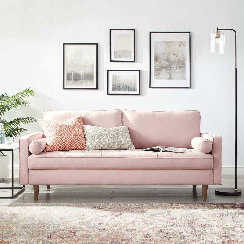 Valour Performance Velvet Sofa image number 1