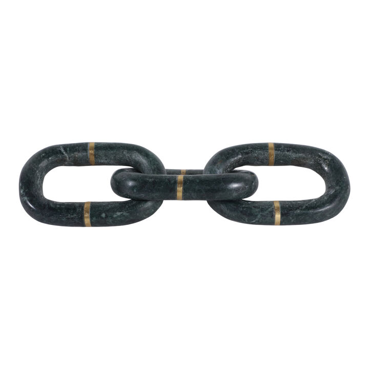 Marble Chain W/ Brass Inlay