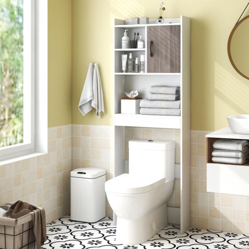 Hivvago 4-Tier Space-saving Toilet Sorage Cabinet with Open Shelves