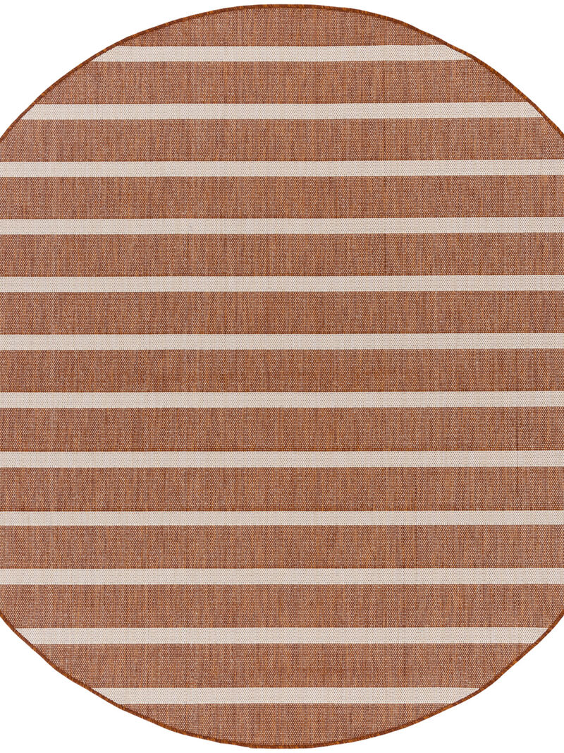 Positano POS03 Terracotta/Ivory 8' x Round Rug image number 0