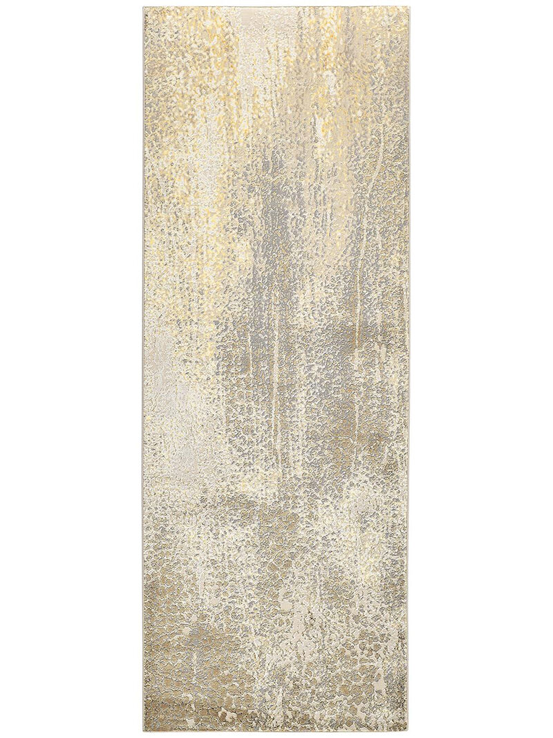 Aura 3739F Ivory/Gray/Gold 2'10" x 7'10" Rug