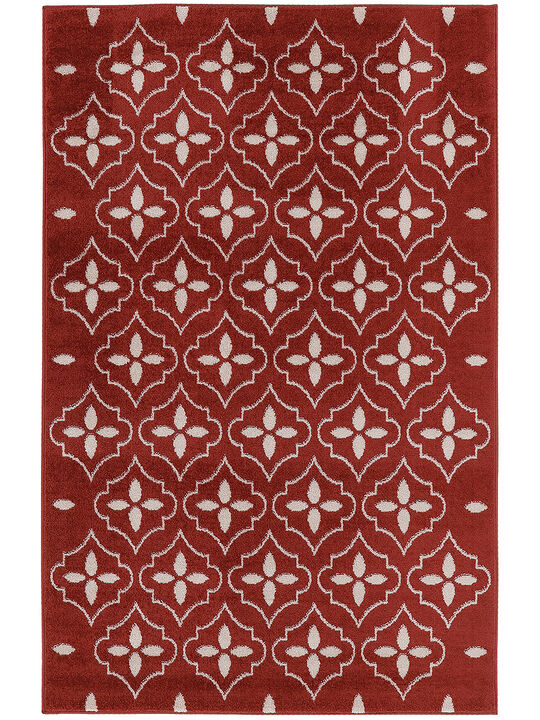 Nourison Essentials NRE04 Brick/Ivory 4' x 6' Rug